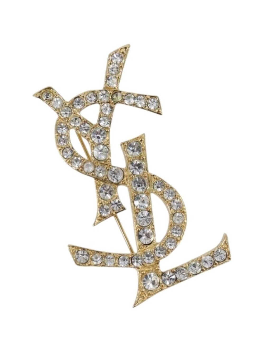 SAINT LAURENT Cassandra Brooch metal Gold